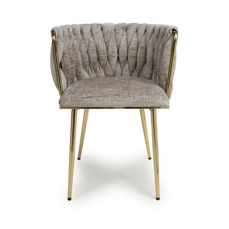 Aarnoud 48cm H Upholstered Side Chair, Beige Chenille 