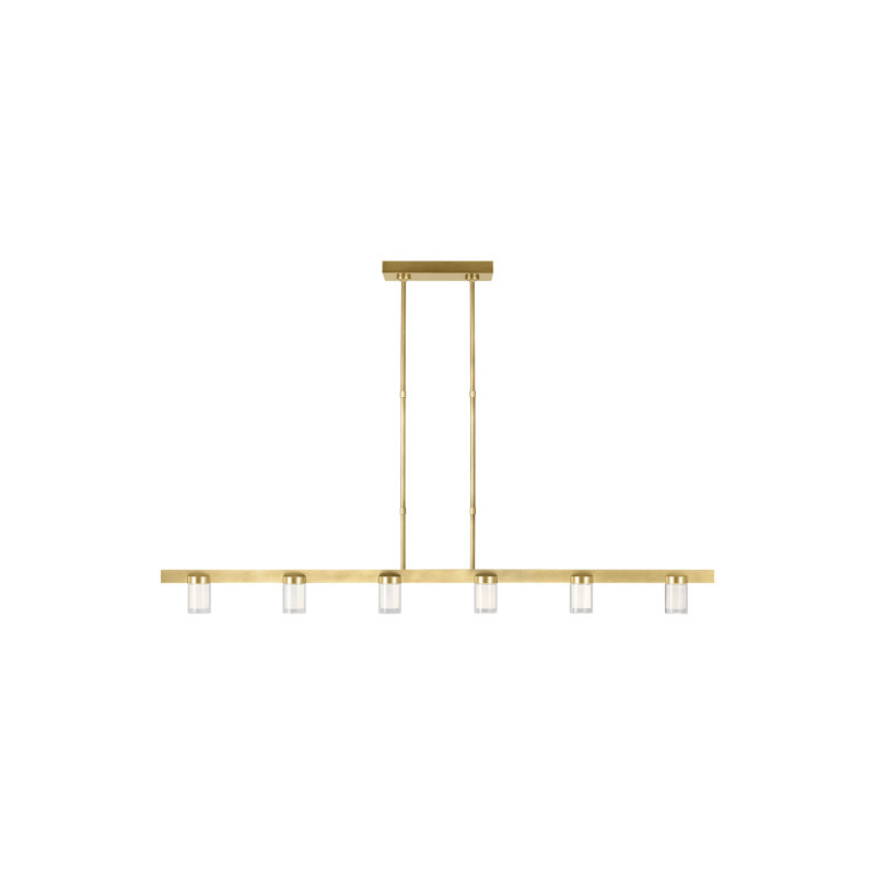 Esfera 6 - Light LED Pendant, Natural Brass