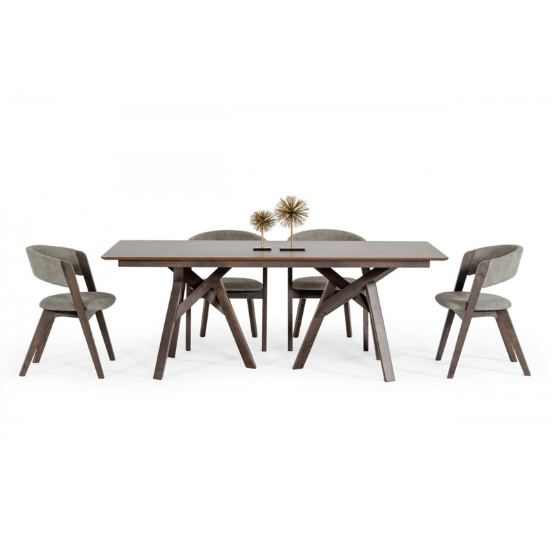 79" Brown Solid Wood Double Pedestal Base Dining Table