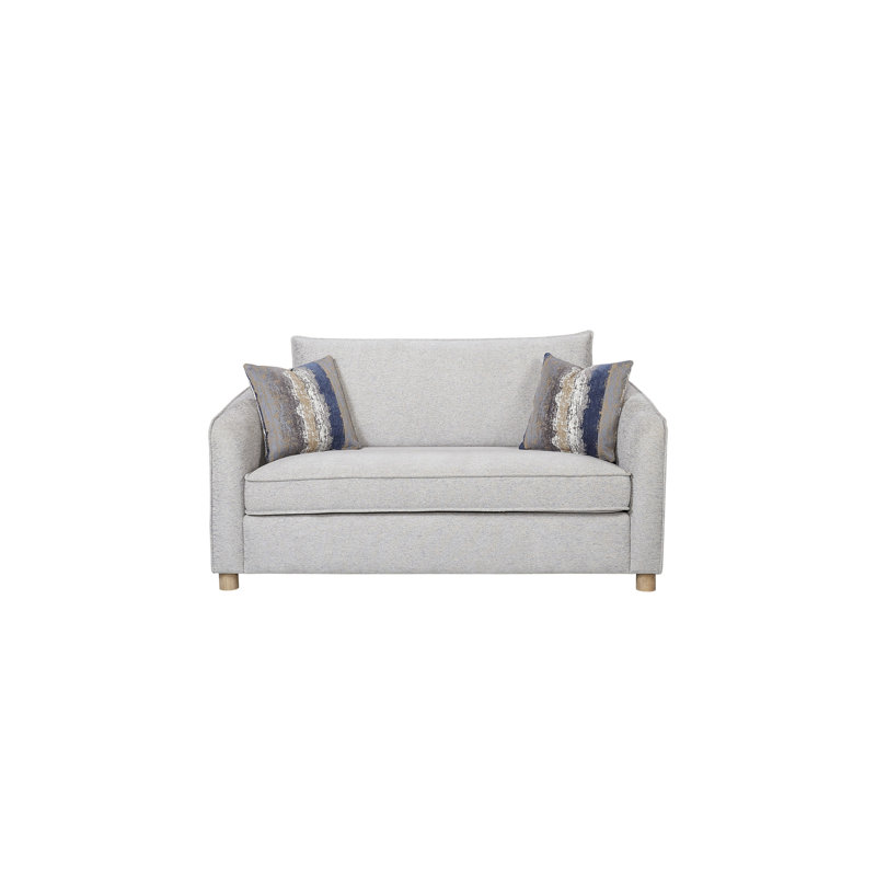 Causeuse en tissu sable - 2 coussins en duvet