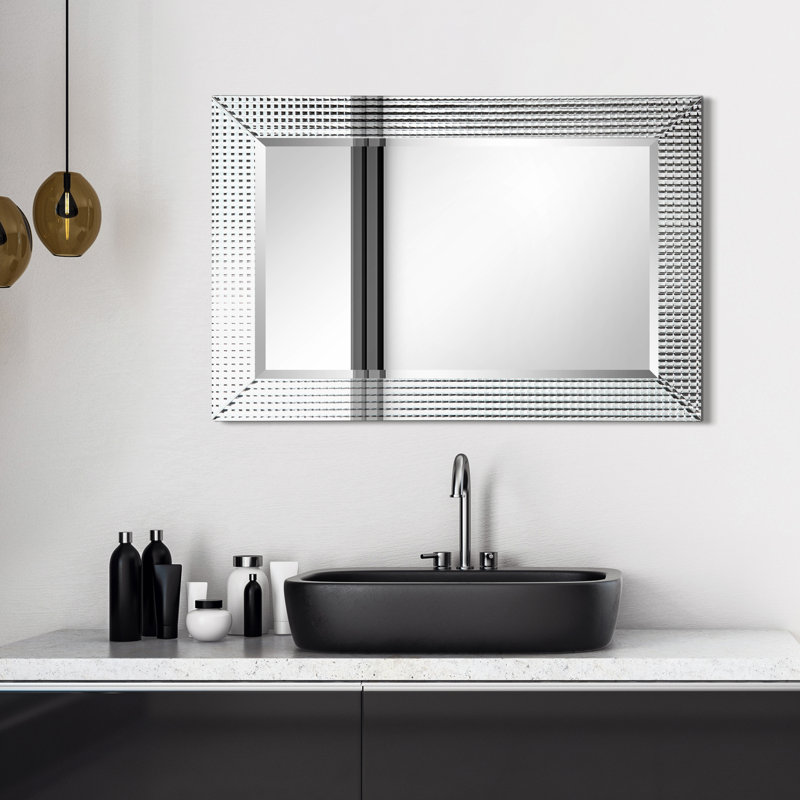 Patric Glass Rectangle Mirror, 36" H x 24" W