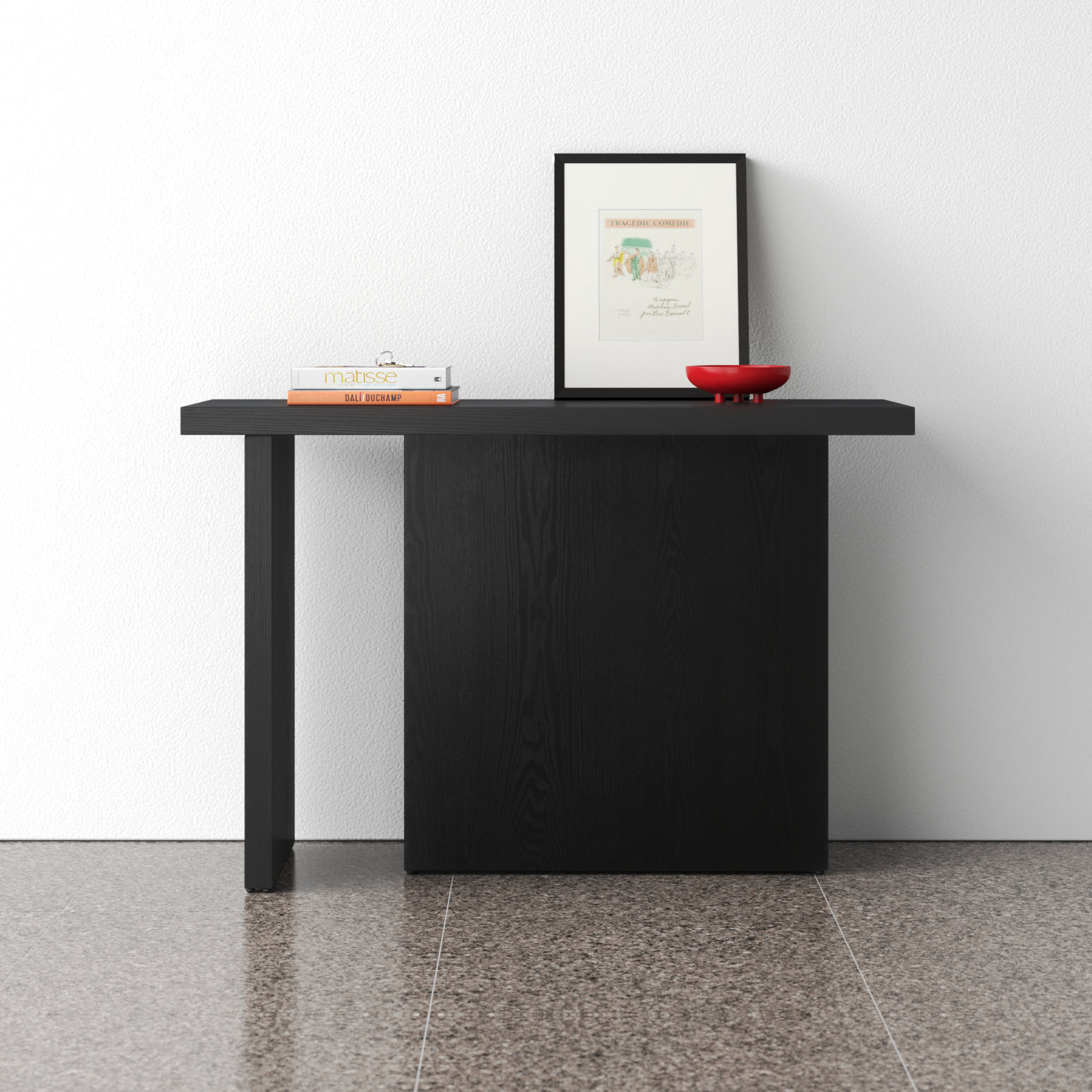 Aava 47" Solid Wood Console Table, Black