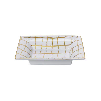 Alligator Gold Bone China Jewelry Organizer Tray