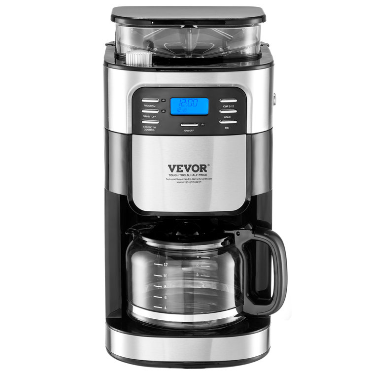 Stellweilan 12-Cup Coffee Maker Drip Coffee Machine with 24-Hour Timer for Auto Brew