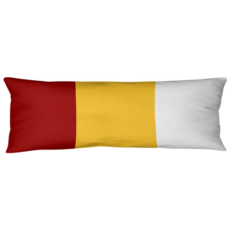 Oreiller de corps en polyester / polyester Arizona Football Stripes, Adrienne,Red/Yellow Middle, Buffalo Football 