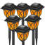 Paquet de 6 lumières solaires d'extérieur étanches, lumières de jardin solaires à DEL, décorations d'extérieur, décor de jardin pour cour, patio, paysage, jardinière, allée-135438114