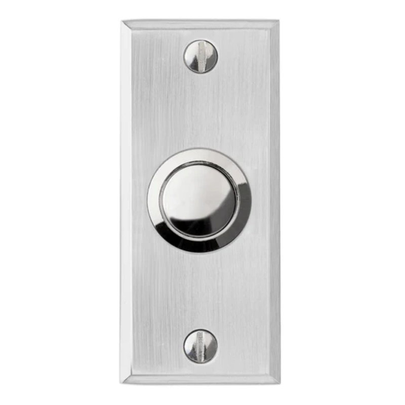 Sonnette de porte -, Chrome brossé