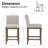 Carollyn 26" High Modern Farmhouse Turned Leg Beaded Counter Stool-1296061487-1296061806