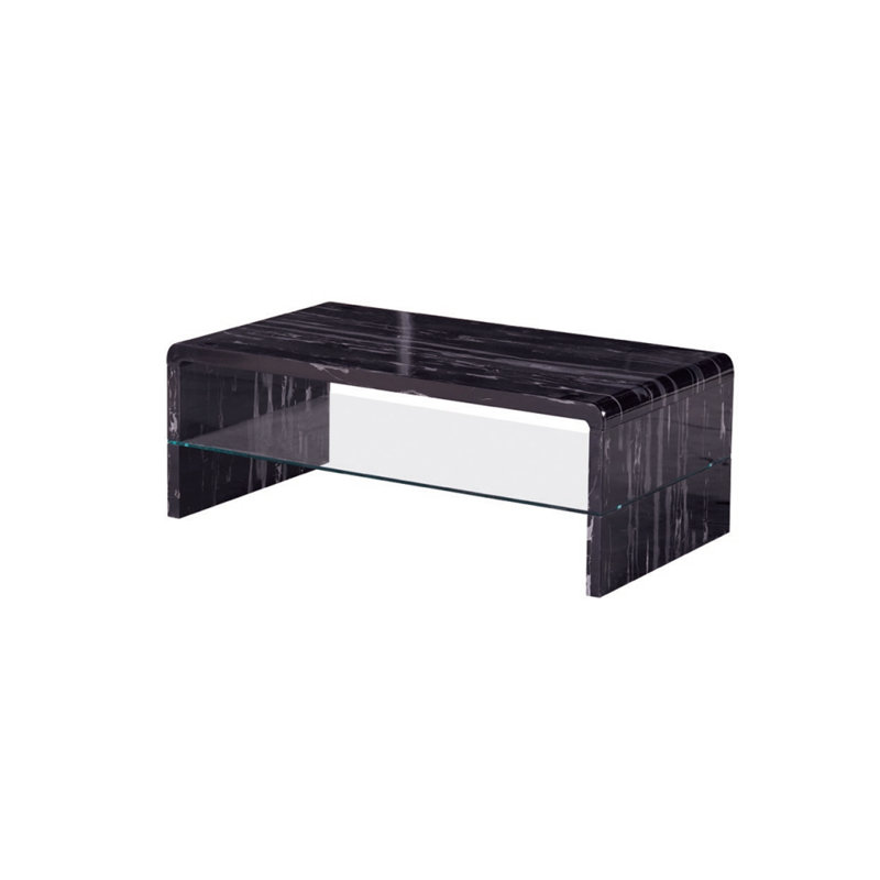 Abdüllatif Sled Coffee Table with Storage, Black