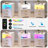 17.7"2-Drawers Modern Nightstand With 20-Color RGB Lighting and Motion Sensor-513055378
