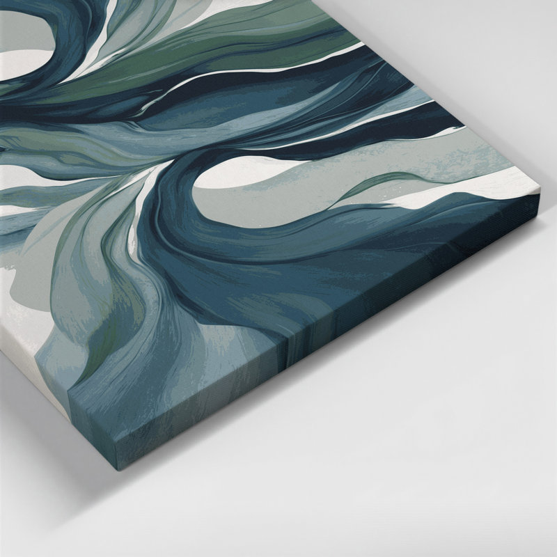 «Abstract Landscape 31», art mural sur toile bleue, H 30 po x l 20 po