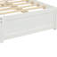 Lit plateforme simple avec lit gigogne, blanc et bois massif