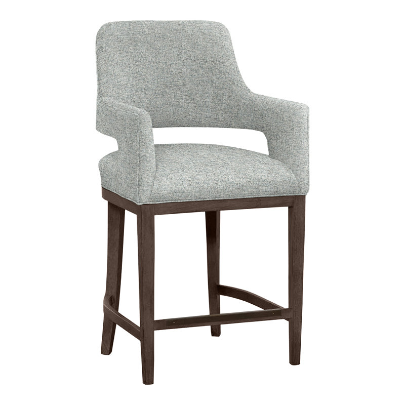 Tabouret de bar et de comptoir Josie, Noisette, Platine 3160, Tabouret de comptoir (siège d'une hauteur de 26,5