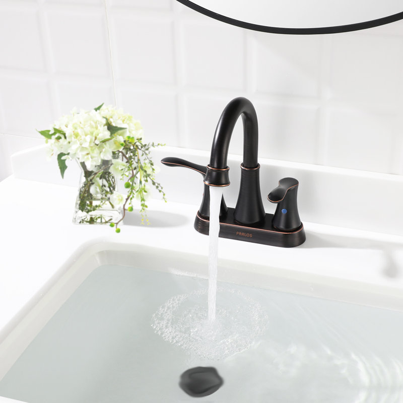 Centerset 2-handle Bathroom Faucet with Drain Assembly, Oil Rubbed Bronze