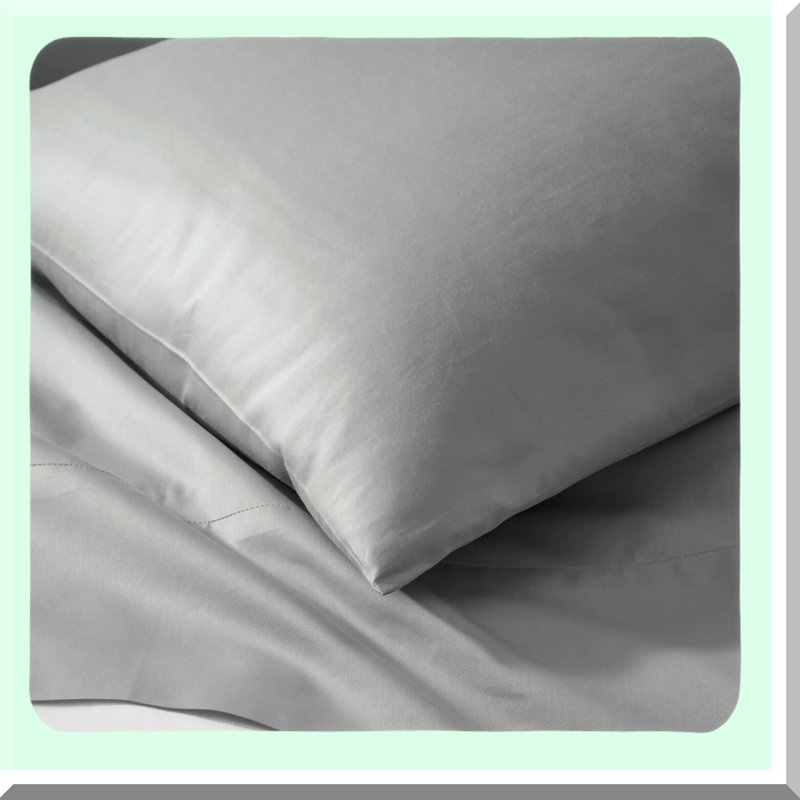 CoolCotton Shore Pillowcase Set - Luxury Percale Hemmed Pillowcases with Smooth Breathable Cooling Weave. Premium Threads for a 7 Hemline Experience.