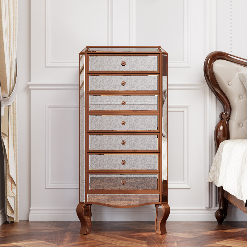 Table de chevet en verre Mirell