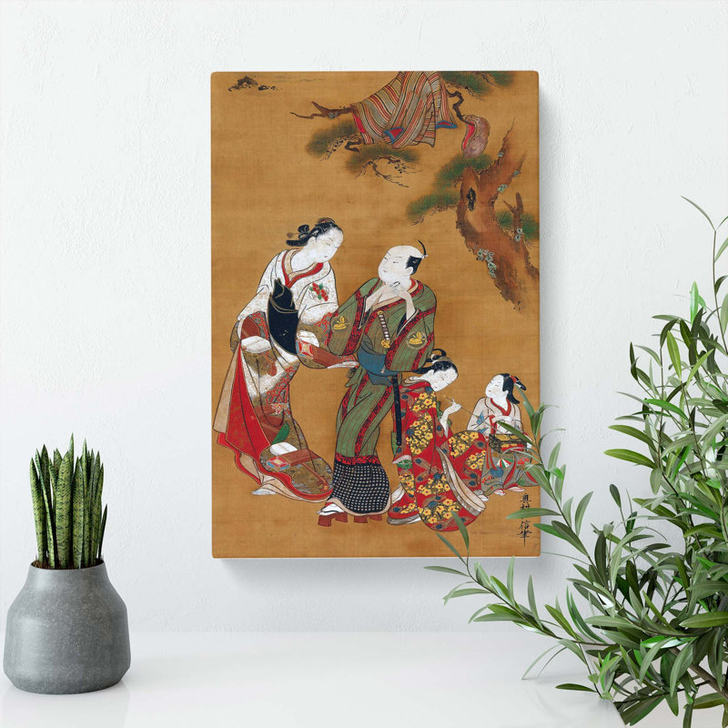 Family in the Forest by Okumura Masanobu - Wrapped Canvas, 60cm H x 40cm W x 3cm D