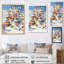 «De Stijl Modern City In Winter», reproduction sur toile-97070071-97070070