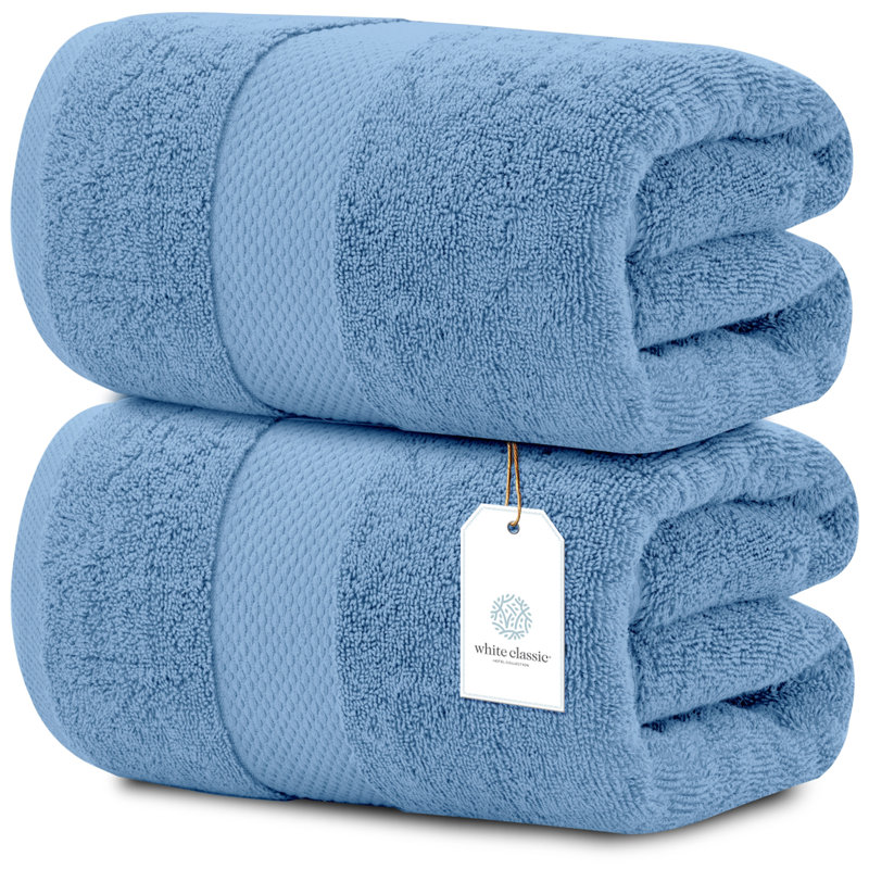 Drap de bain 100% coton Aldemar, Bleu clair