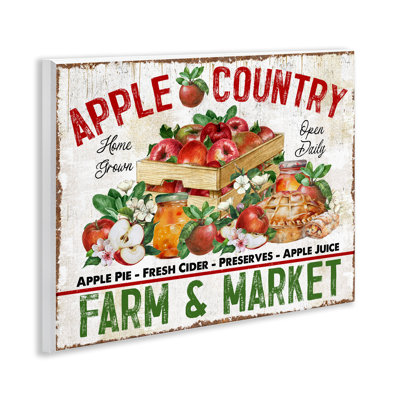 Art mural sur toile Apple Country Market par Creatif Belle