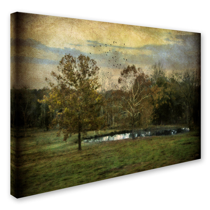 «Quiet at the Pond», impression sur toile tendue Vidur, H 14 po x l 19 po