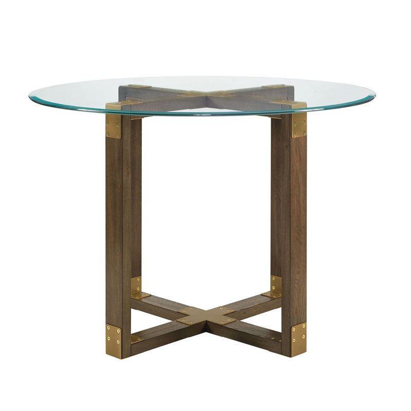 Arsos Round Glass Top Dining Table
