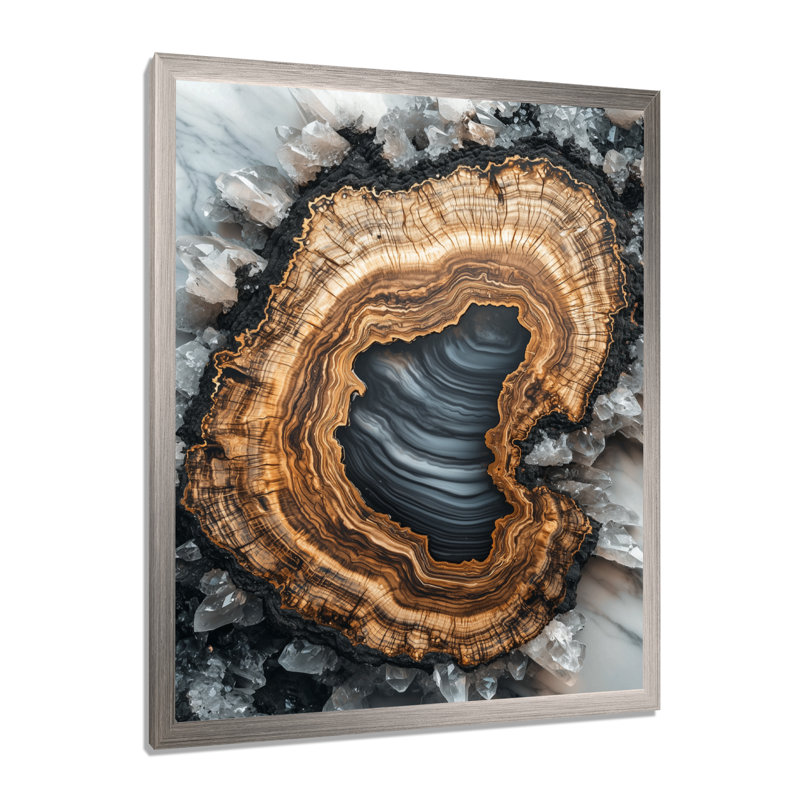 Geronima - paysages, art mural sur toile, Silver, 32" H x 24" W, Picture Framed