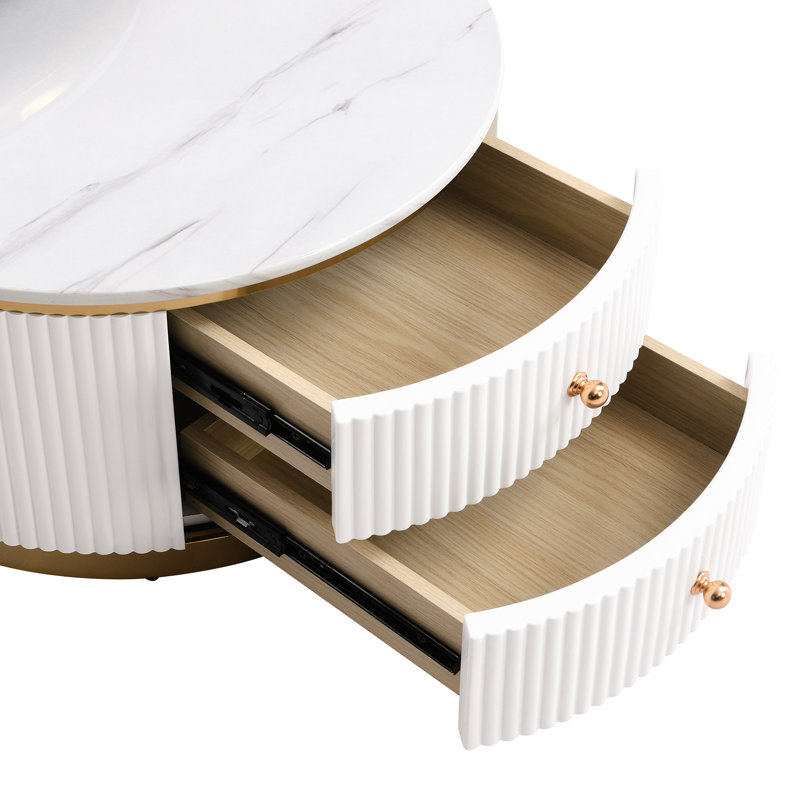 Table basse gigognes 2 tiroirs Elegant Touch