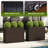 1 PCS 24" Tall PE Rattan Planter Box with Removable Liner for Front Porch Patio-1963352925