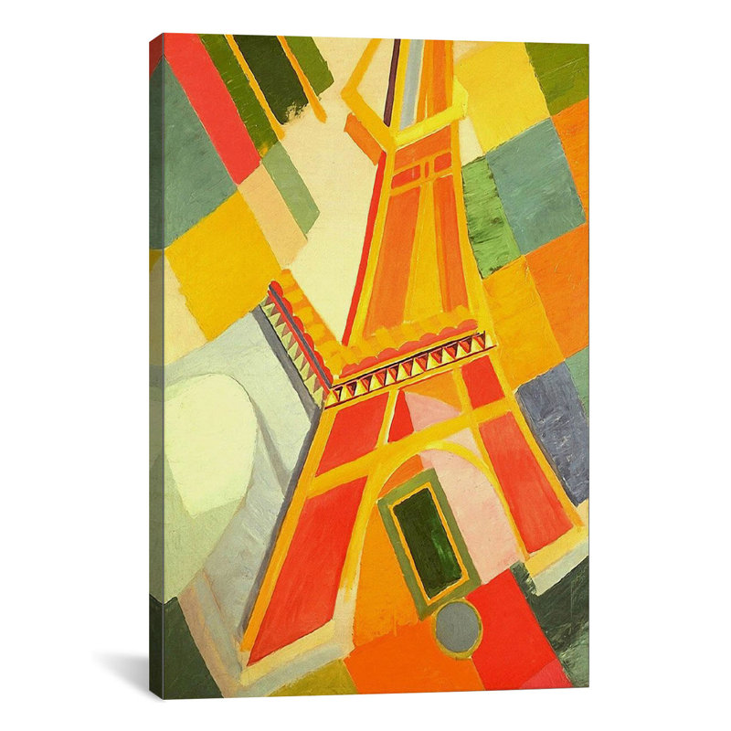 «Tour Eiffel» par Robert Delaunay, reproduction d'art sur toile, H 40 po x l 26 po x P 1,5 po, Toile tendue, Pas de tapis