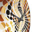 Horloge murale abstraite à rayures zébrées moka-101236580