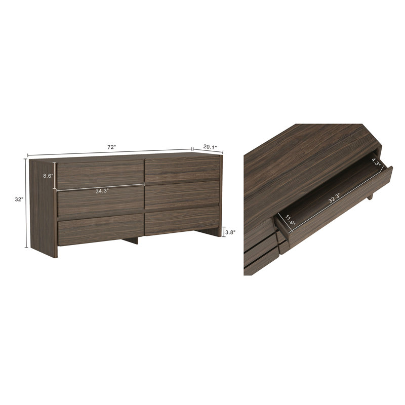 Commode brun noyer, Noyer brun
