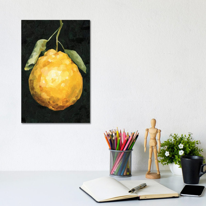 Dark Lemon II by Emma Caroline - Wrapped Canvas Print, 20.32 cm H x 30.48 cm W