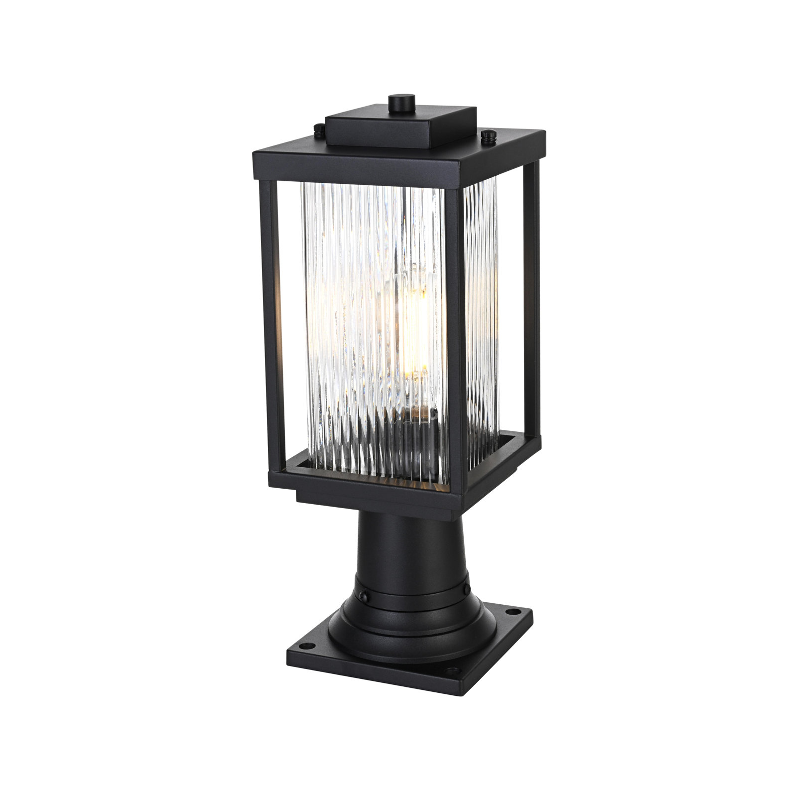 Melbourne 6 Inch Outdoor Post Light in Black