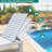 Alizay 74" Long Outdoor Resin Reclining Chaise Lounge-757923973-751297799