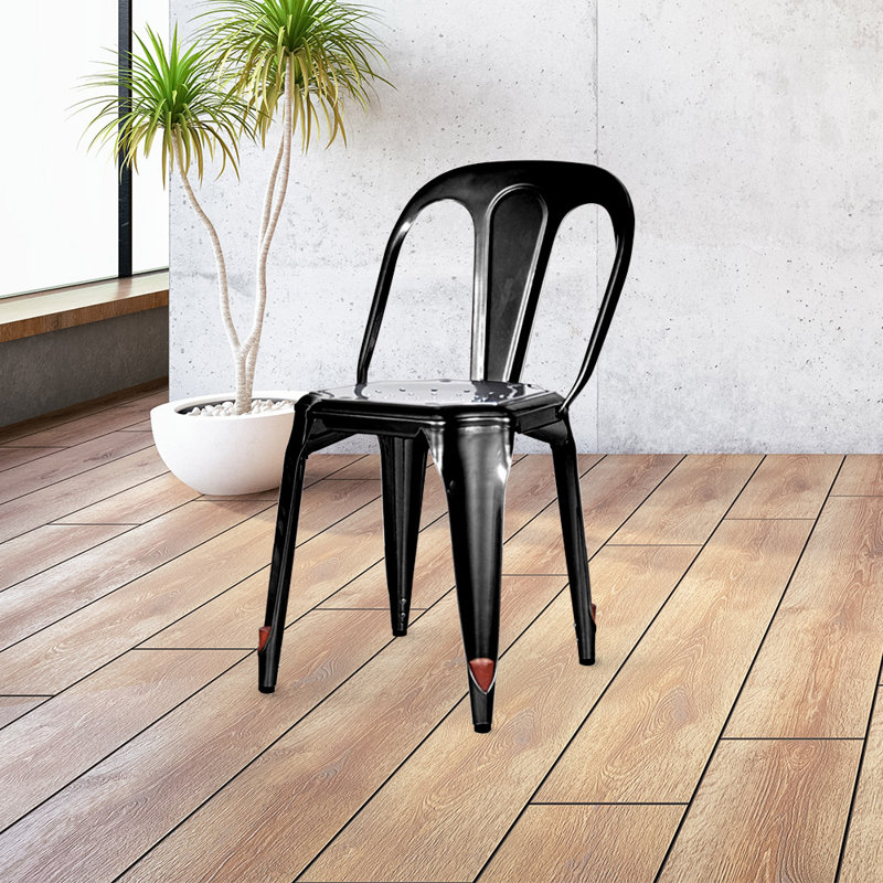 Chaise d'appoint Marais, Noir semi-brillant