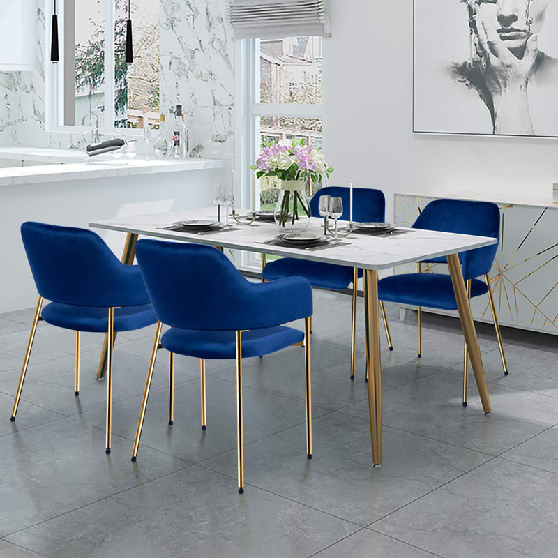 Aedon Upholstered Dining Chair, Blue