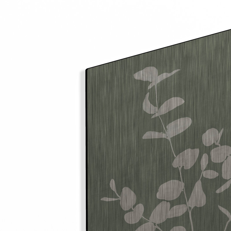 Art mural en métal luxueux «Botanical Study 2 Neutral» par Julia Purinton, 16 po x 24 po