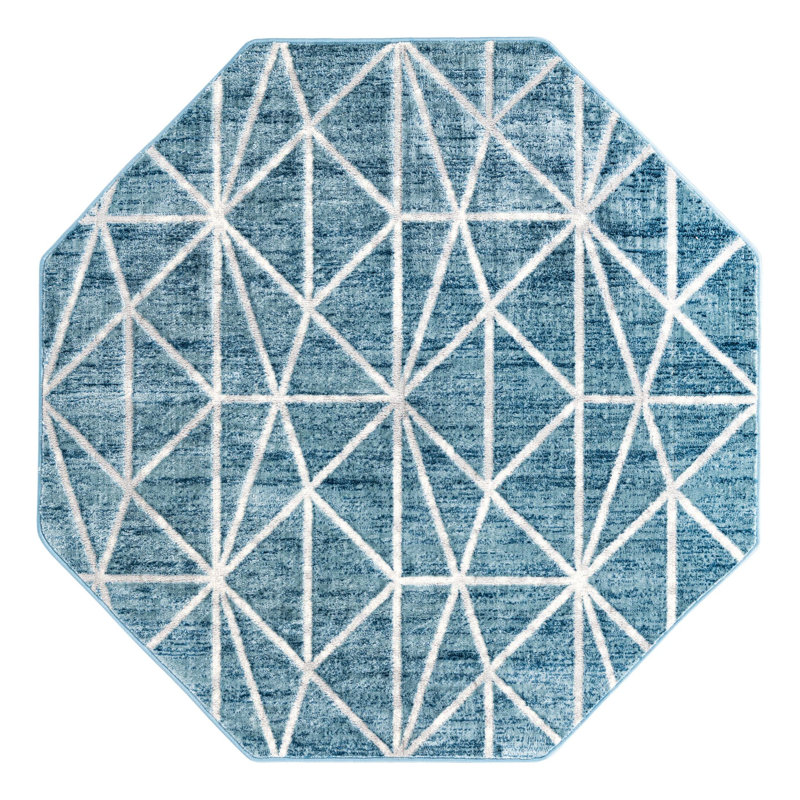 Jantsen Geometric Indoor Rug, Octagon 5'3" x 5'3"