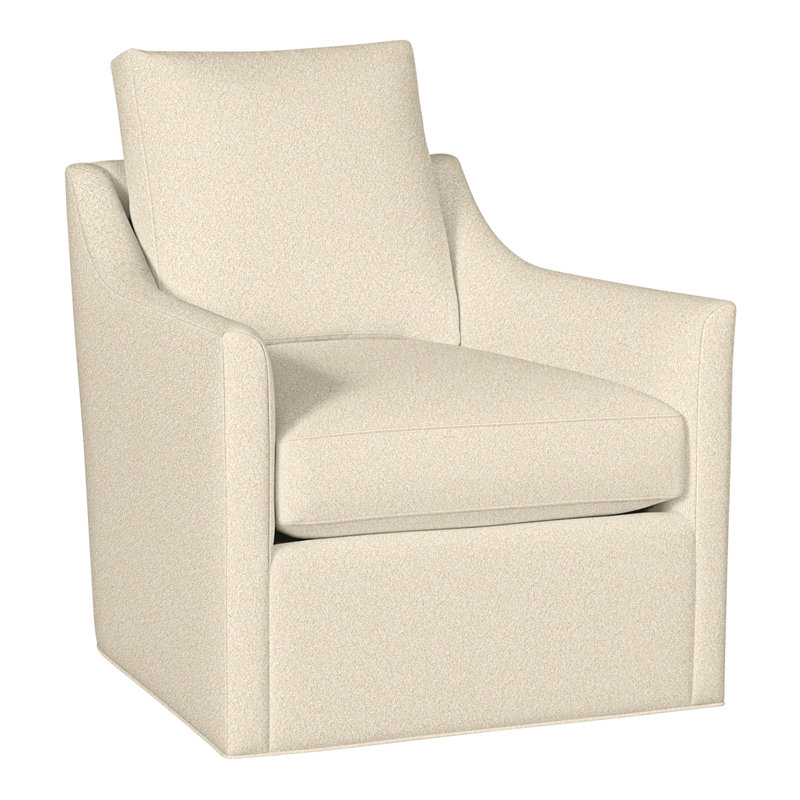 Newlin 30.5" Newlin Barrel Back Swivel Chair, Perigold Francine Linen, No