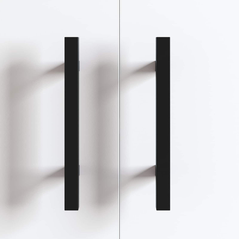 Vidaxl Cabinet Handle Black Stainless Steel Modern Cabinets Drawer Pull