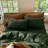 MooMee Pillowcases Envelope Closure 100% Washed Cotton Linen Like Textured Breathable Soft-108202832-108202805