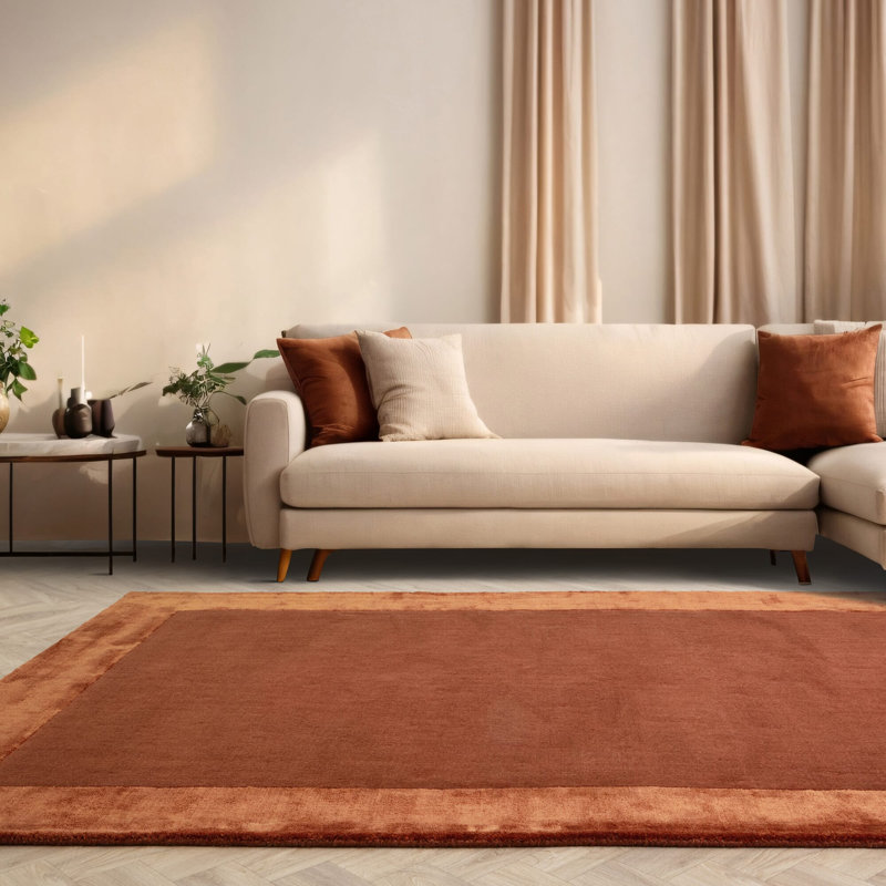 Mukaram Plain Hand Woven Area Rug, Rectangle 200 x 290cm
