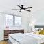 Ventilateur de plafond encastré à intensité variable 3CCT à DEL à 2 pales avec ventilateur de plafond à DEL à 2 pales Vaczon