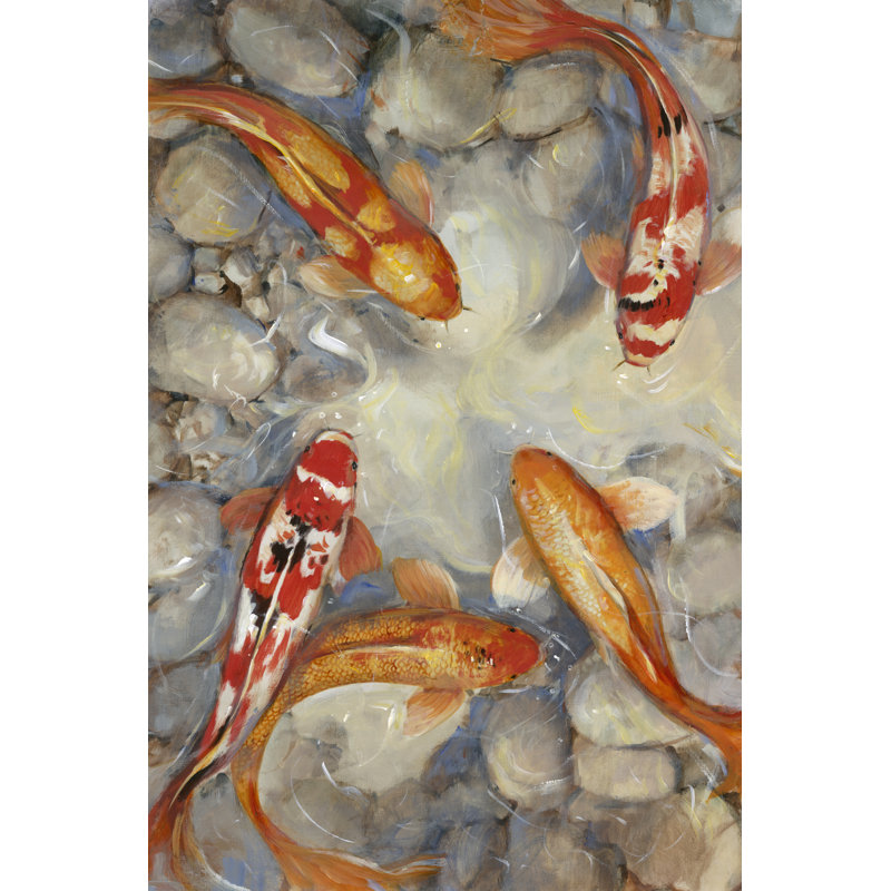 Vibrant Koi I - Wrapped Canvas Print, 46cm H x 30cm W x 3.8cm D