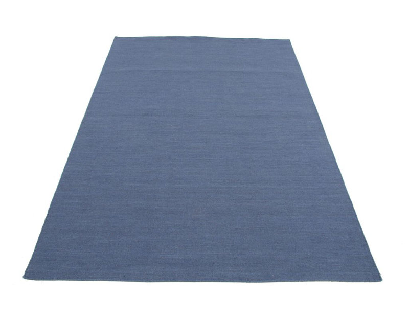 Solid Colour Cotton Hand Woven Area Rug, Rectangle 170 x 240cm