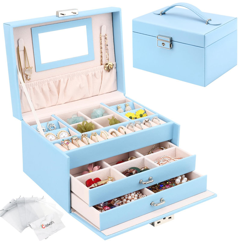Ayaansh Jewellery Box +, Blue