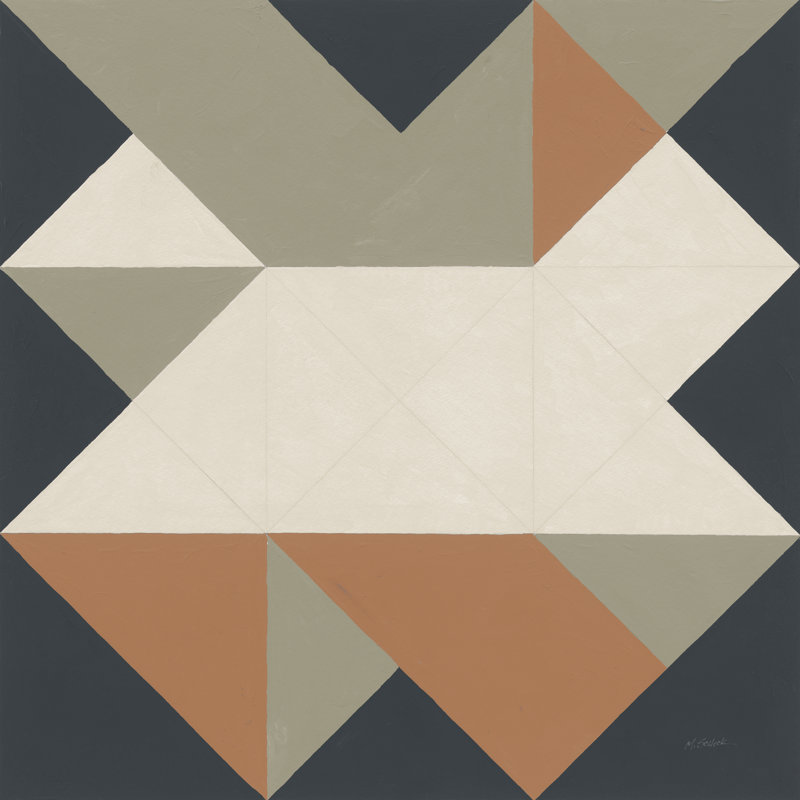 «Triangles III Highland» par Mike Schick - reproduction, H 20 po x l 20 po, Non, Toile tendue