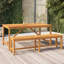 Pooler Rectangular Acacia Solid Wood Outdoor Dining Table 90 cm D-2006265001