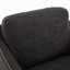 Chaise pivotante à 360 degrés en gris foncé, avec charge, rangement pour magazines pour chambre à coucher